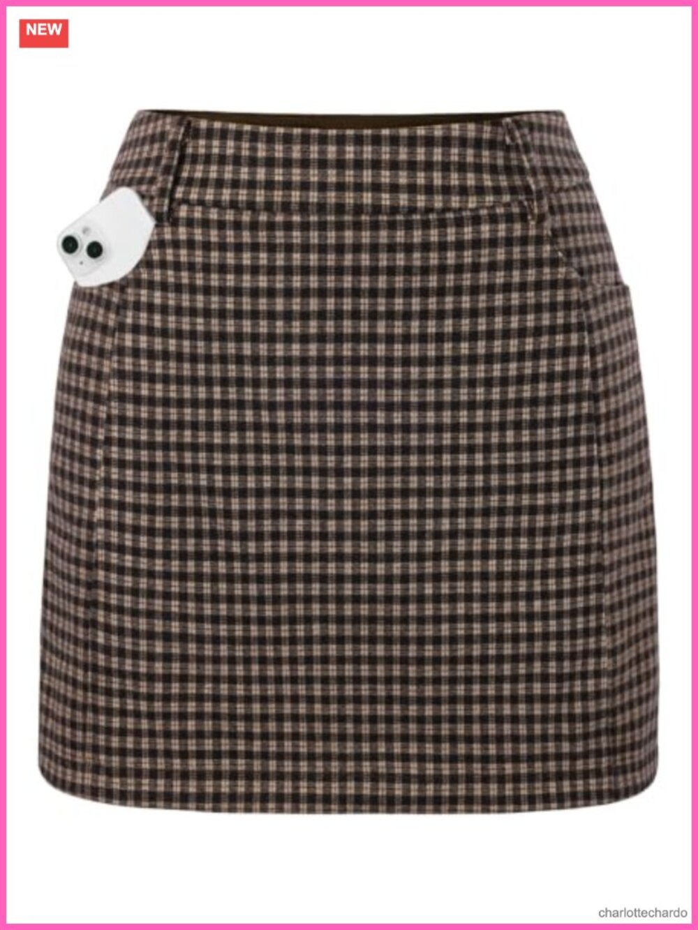 High Waist Plaid Skort with Shorts, Pockets, Work to Party